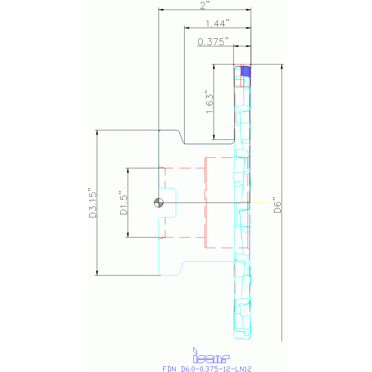 FDN D6.0-0.375-12-LN12
