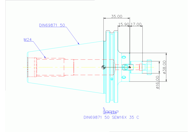DIN69871 50 SEM16X 35 C