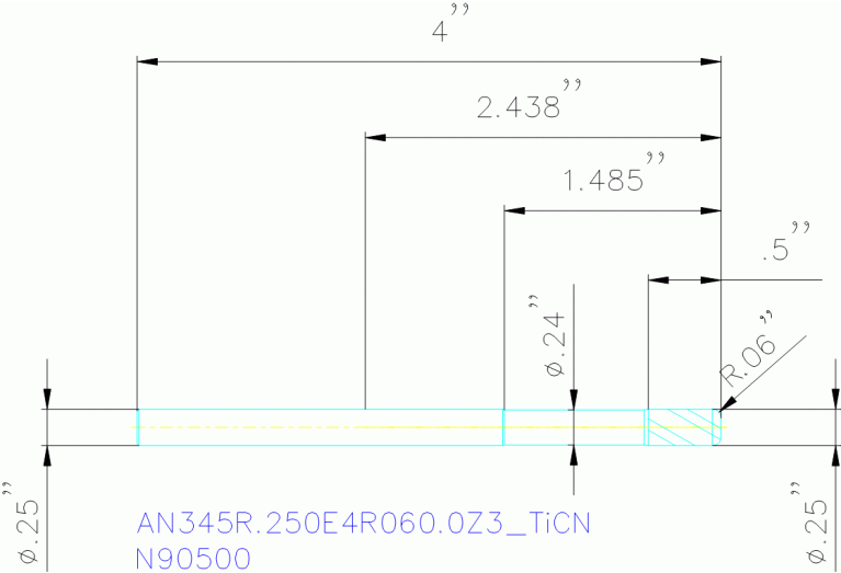 AN345R.250E4R060.0Z3 TICN