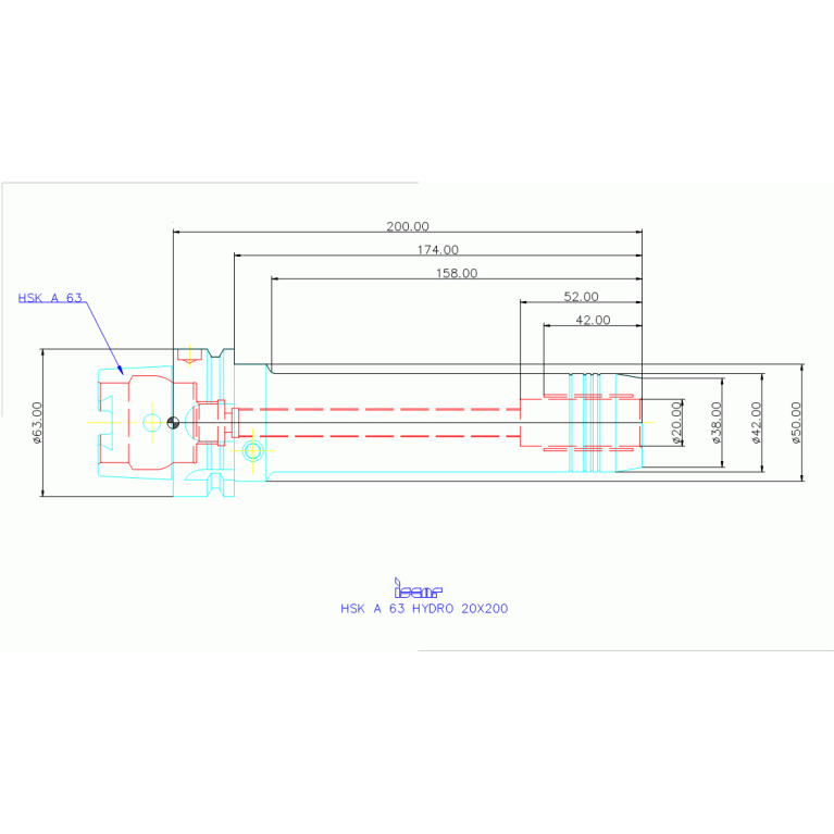 HSK A63 HYDRO 20X200
