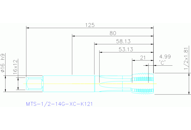 MTS-1/2-14G-XC-K121