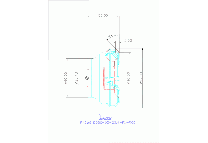 F45WG D080-05-25.4-FX-R08