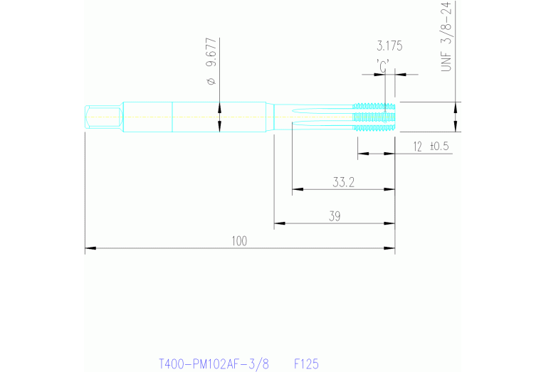 T400-PM102AF-3/8 F125