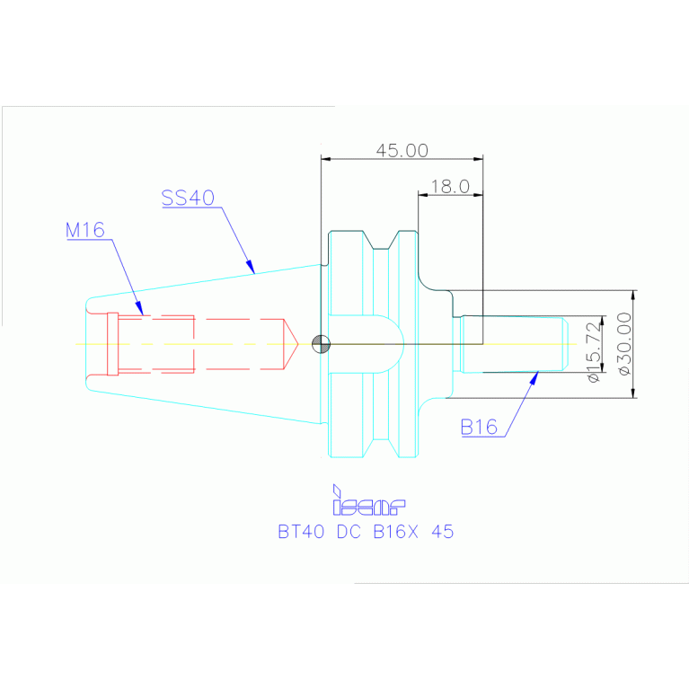 BT40 DC B16X 45