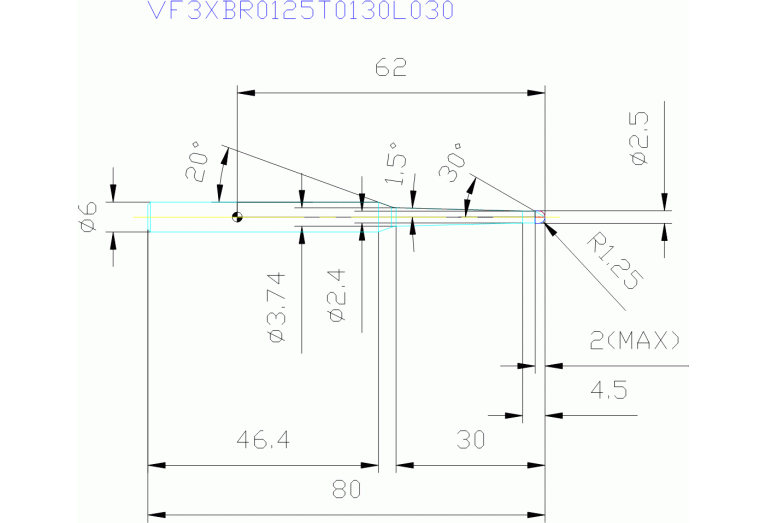 VF3XBR0125T0130L030