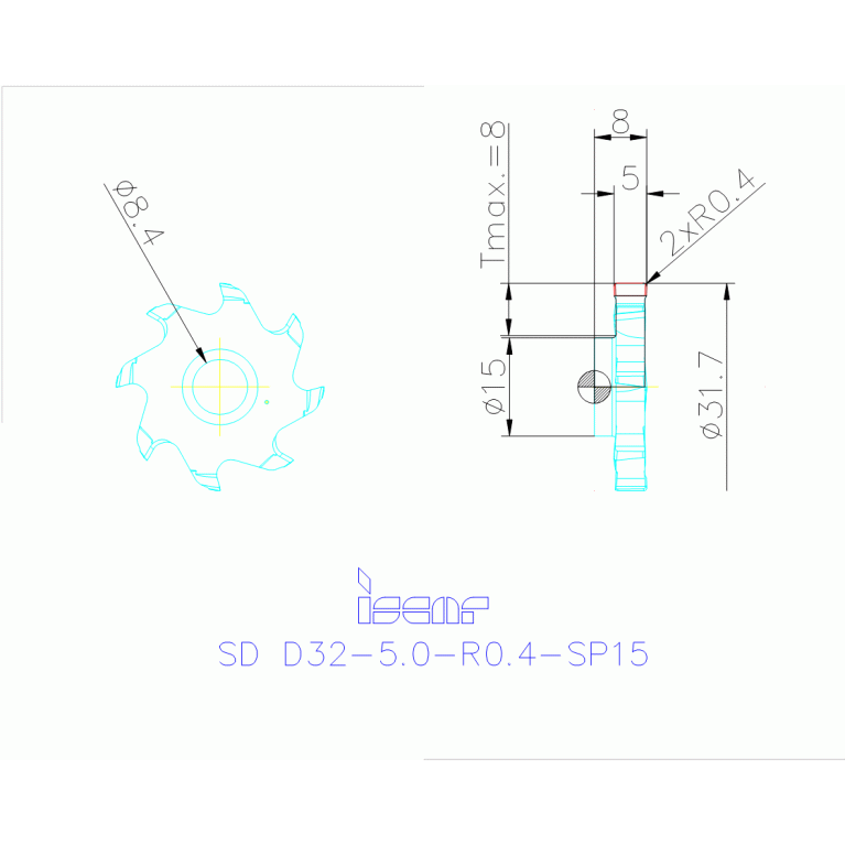 SD D32-5.0-R0.4-SP15 IC908