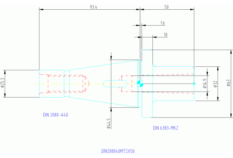 DIN208040MT2X50
