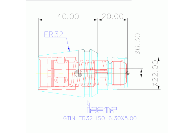 GTIN ER32 ISO 6.30X5.00