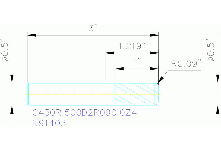 C430R.500D2R090.0Z4 TIALN