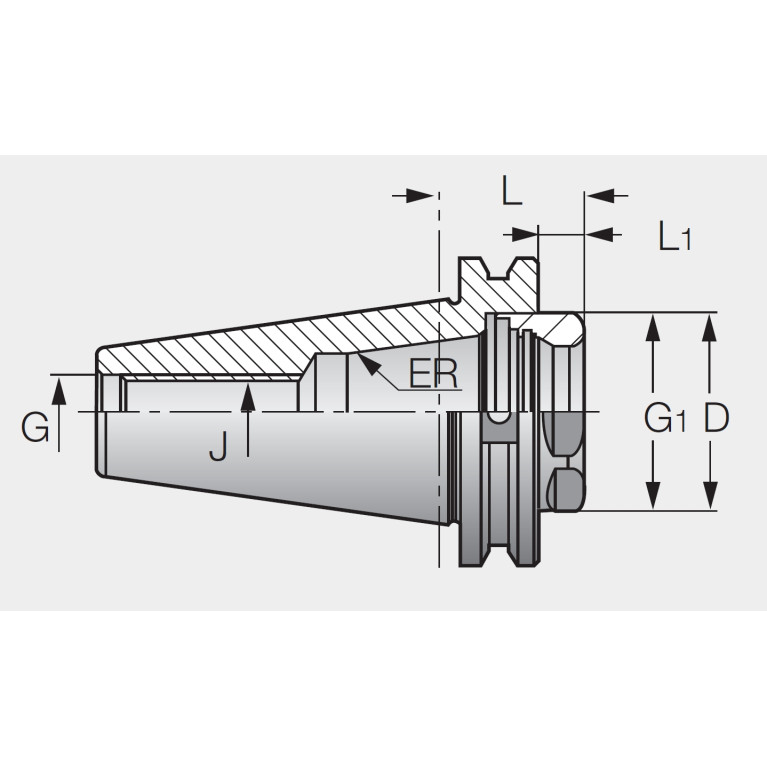 DIN69871 50 ER32 SHORT B