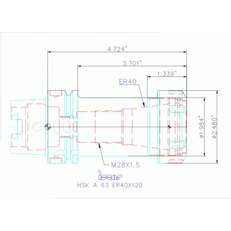 HSK A63 ER40X120