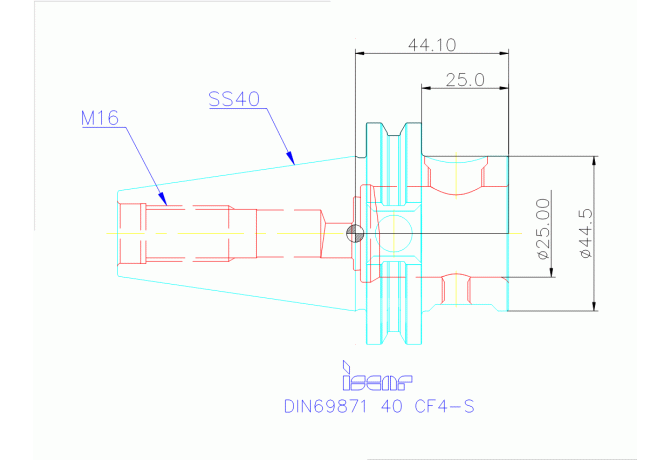 DIN69871 40 CF4-S
