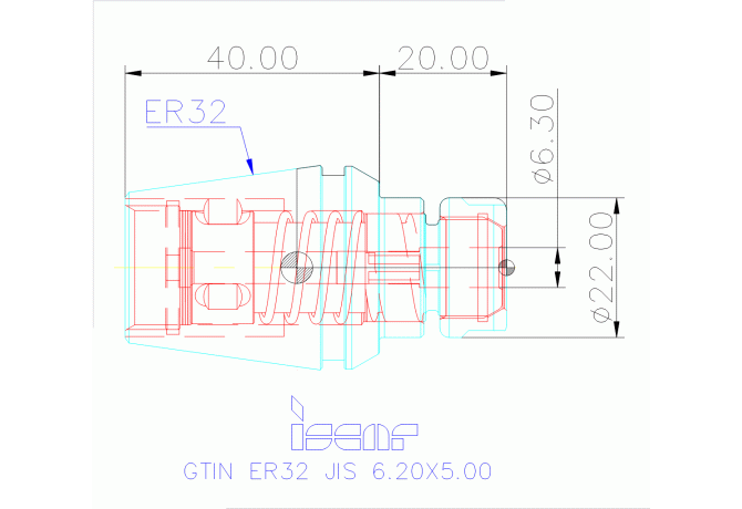 GTIN ER32 JIS 6.20X5.00