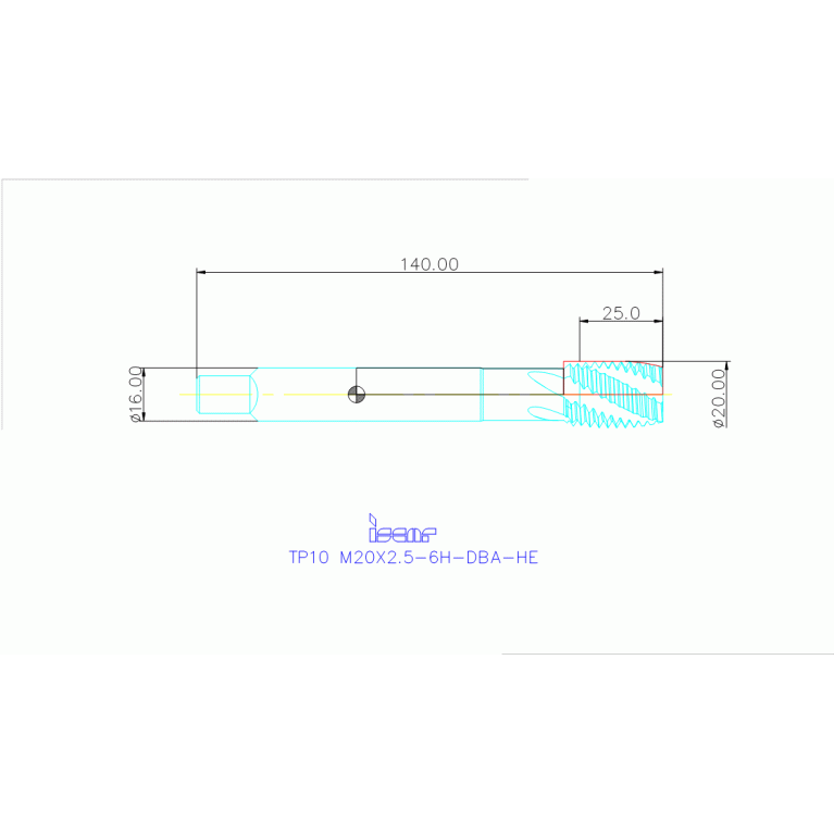 TP10 M20X2.5-6H-DBA-HE