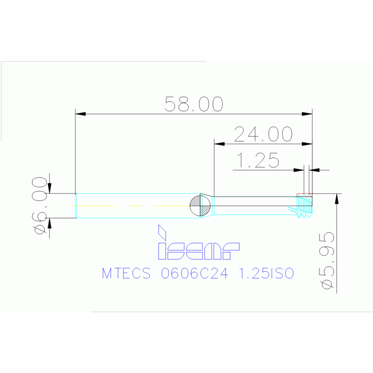 MTECS 0606C24 1.25ISO IC908