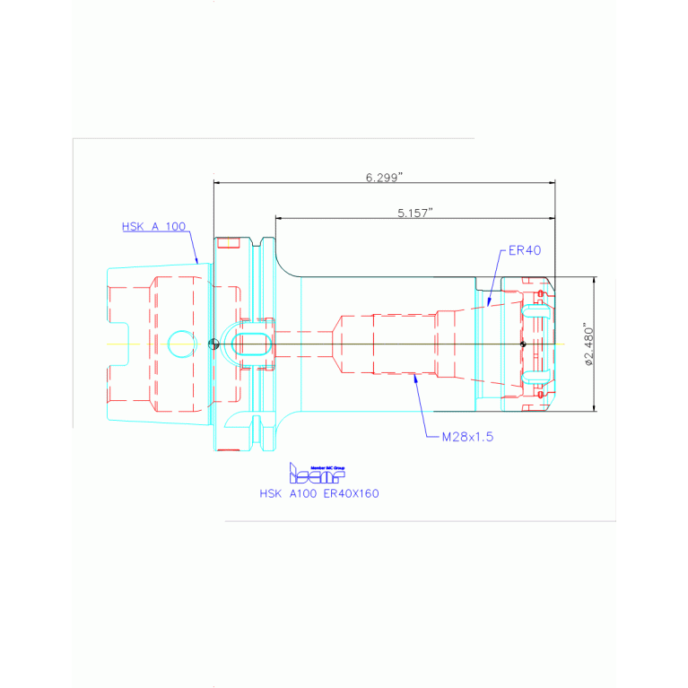 HSK A100 ER40X160