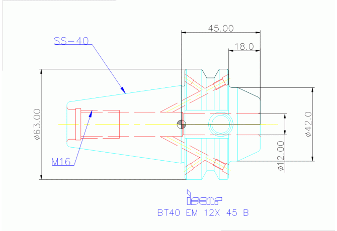 BT40 EM 12X 45 B