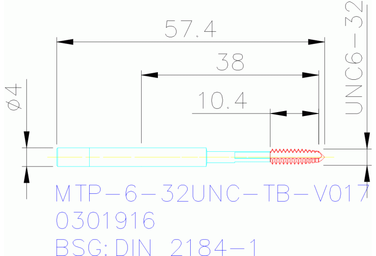 MTP-6-32UNC-TB-V017