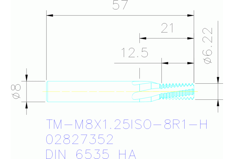 TM-M8X1.25ISO-8R1-H