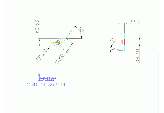 DCMT 11T302-PF IC807