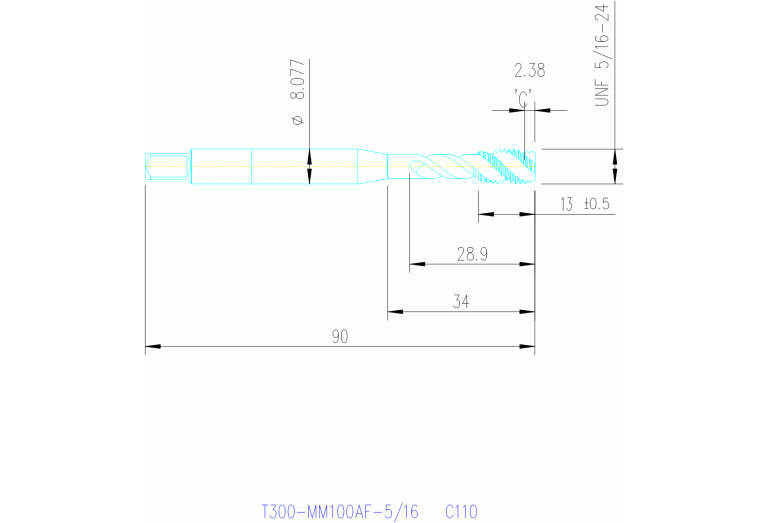T300-MM100AF-5/16 C110