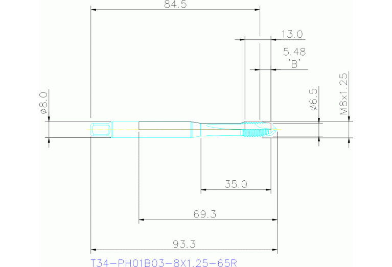 T34-PH01B03-8X1.25-65R