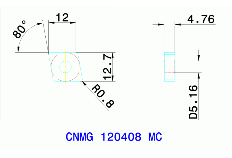 CNMG 120408 MC ZA TT7310