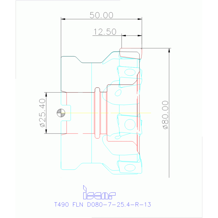 T490 FLN D080-7-25.4-R-13