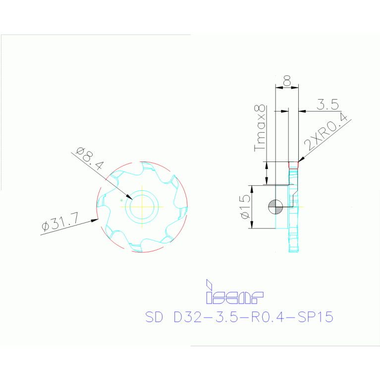 SD D32-3.5-R0.4-SP15 IC908