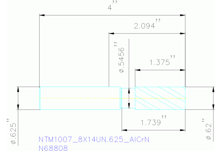 NTM1007/8X14UN.625 ALCRN