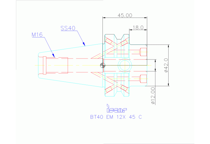 BT40 EM 12X 45 C