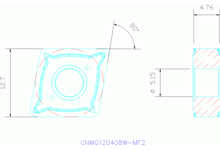 CNMG120408W-MF2 TP2500