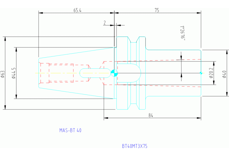 BT40MT3X75
