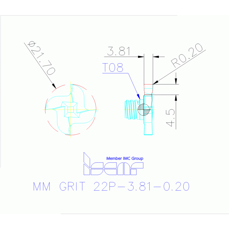 MM GRIT 22P-3.81-0.20 IC528