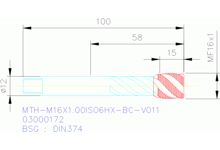 MTH-M16X1.00ISO6HX-BC-V011
