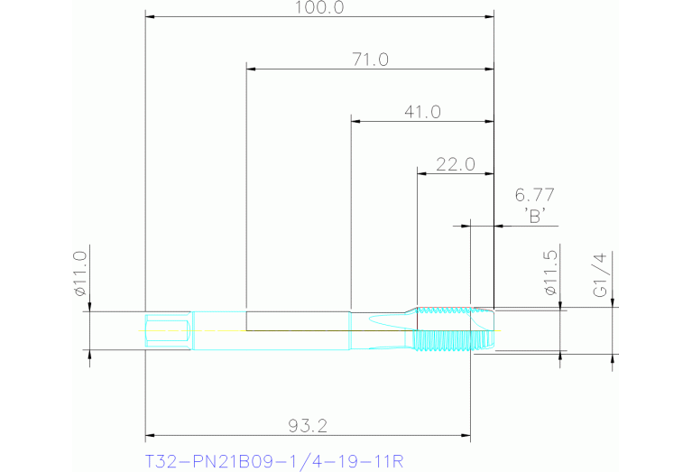 T32-PN21B09-1/4-19-11R