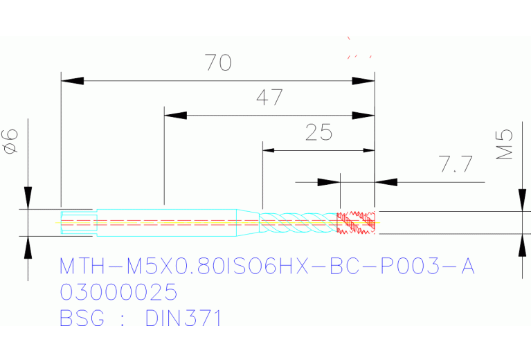 MTH-M5X0.80ISO6HX-BC-P003-A