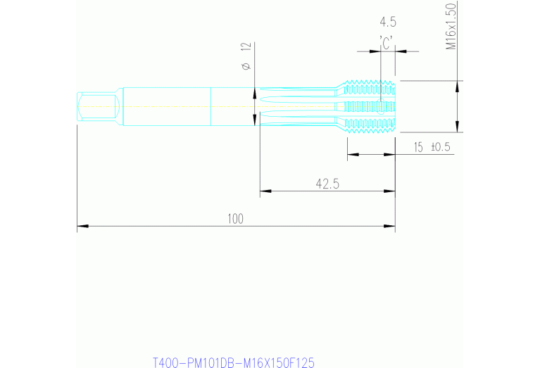 T400-PM101DB-M16X150F125