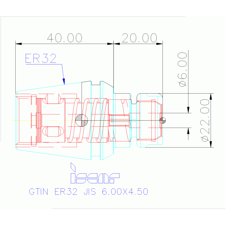 GTIN ER32 JIS 6.00X4.50
