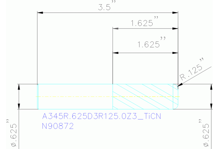 A345R.625D3R125.0Z3 TICN