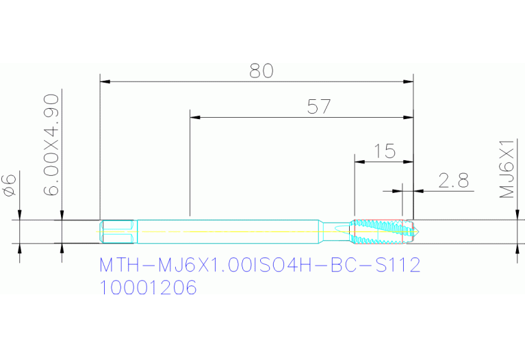 MTH-MJ6X1.00ISO4H-BC-S112