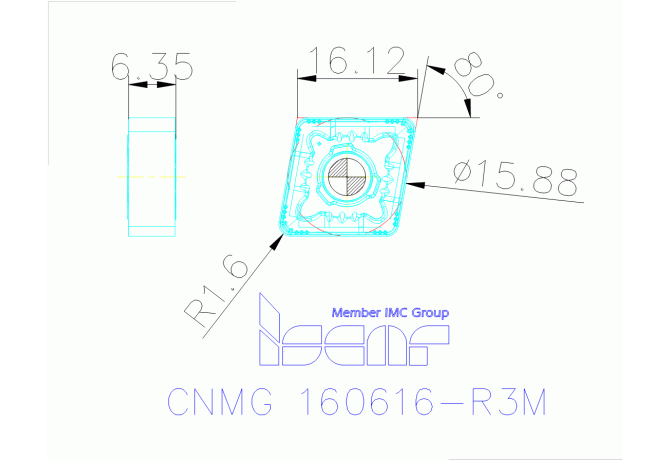 CNMG 160616-R3M IC6025