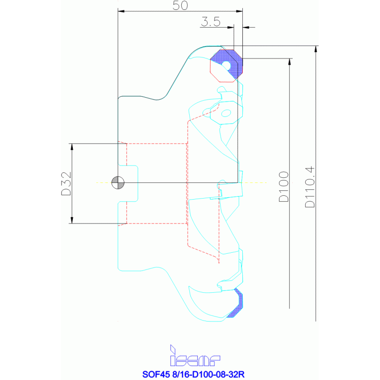 SOF45 8/16-D100-08-32R