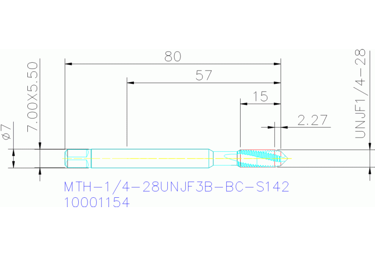 MTH-1/4-28UNJF3B-BC-S142