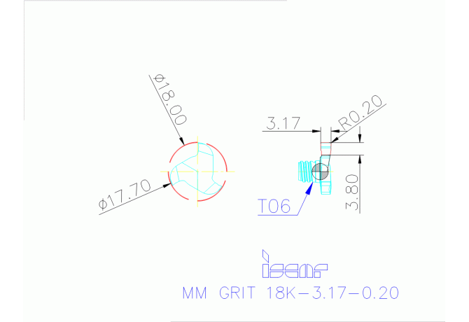 MM GRIT 18K-3.17-0.20 IC528