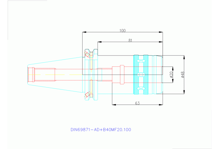 DIN69871-AD+B40 MF20.100