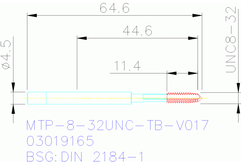 MTP-8-32UNC-TB-V017