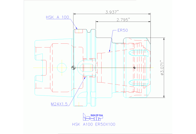 HSK A100 ER50X100