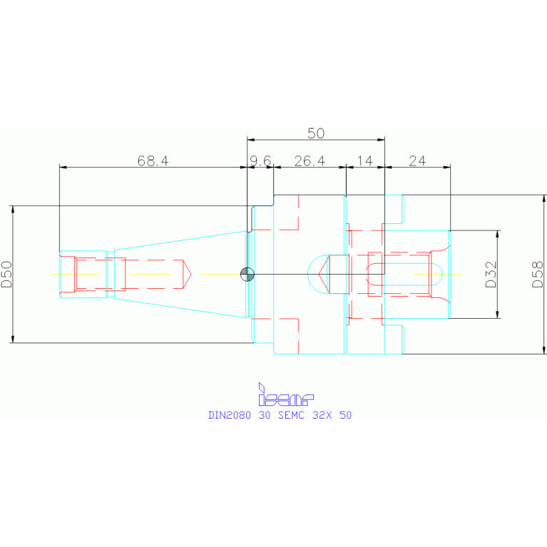 DIN2080 30 SEMC 32X 50
