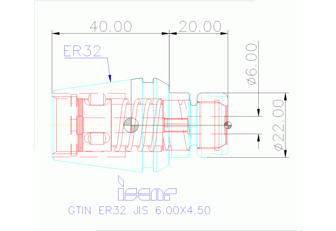 GTIN ER32 JIS 6.00X4.50